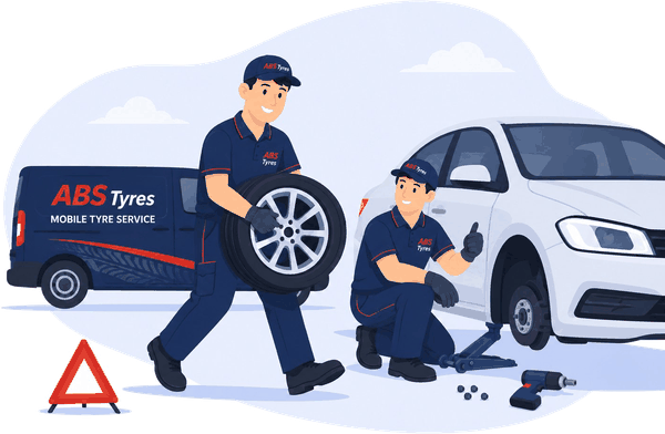 Friendly mechanic with wrench